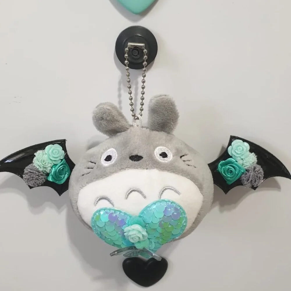 Totoro Gothic Bat Hanger Car Ornament Charm Wall Door Decor Halloween Accessory